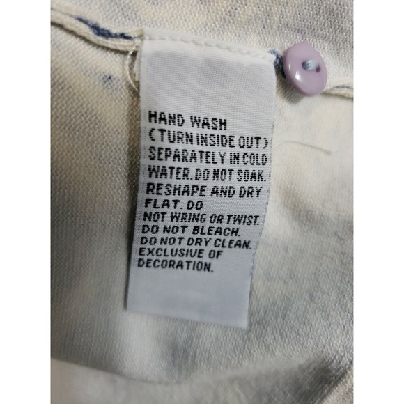 MARISA CHRISTINA WOMENS L Large Blue Embroidered Embellished Silk Blend 3/4 slee - Picture 10 of 10